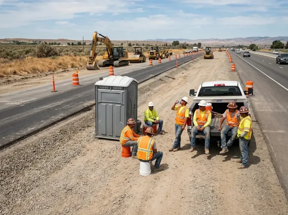 highway-road-construction-crew-007 — frequently asked questions, Porta Potty and Restroom Rentals in Watford City, ND